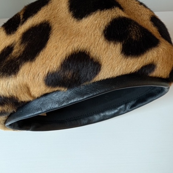 Vintage Leopard Print Hat and collar scarf 1940s 1950s BONWITT TELLER - Picture 5 of 14
